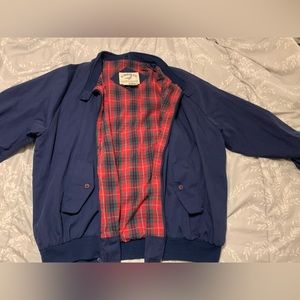 Vintage Harbor Bay Size 2X Tall Plaid Printed Inside Navy Blue Outside